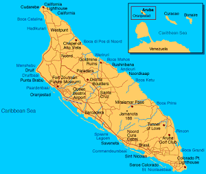 Kaart Aruba